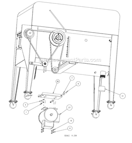 Page B Diagram and Parts List for HP24  Barranca Diamond Brick Saw